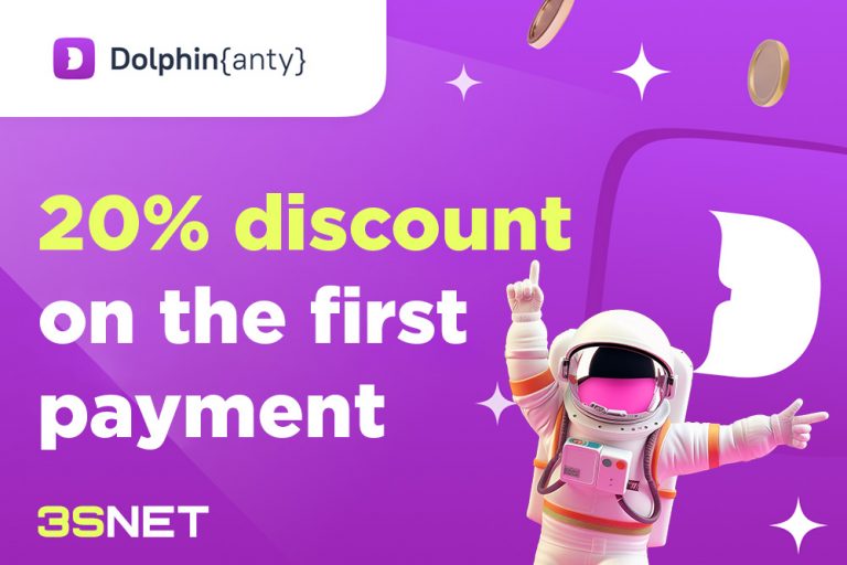 Promo code from Dolphin Anty - 3SNET