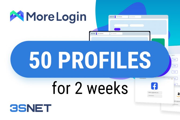 Look for a promo code for a discount in MoreLogin on 3SNET!