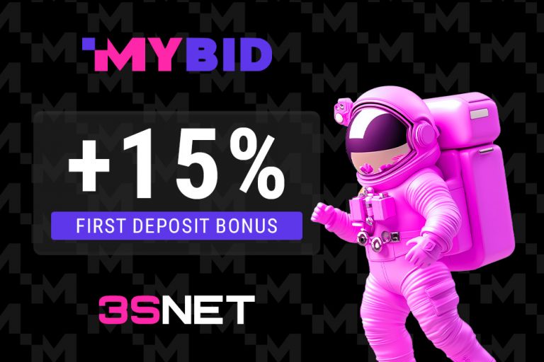 MyBid Promo Code 3SNET15 – Get +15% Bonus - 3SNET