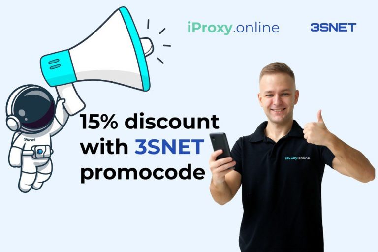 Look for a promo code for a discount in iproxy on 3SNET!